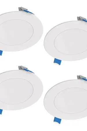 Halo HLB Lite Matte White 4 in. W LED Canless Recessed Downlight 10.1 W Hassle-Free Returns