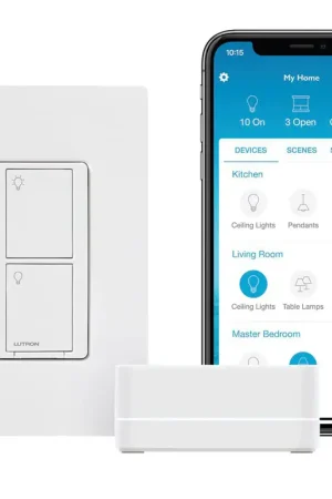 Buy Direct Lutron Caseta 5 amps Single Pole 3-Way Smart-Enabled Dimmer Switch White 1 pk