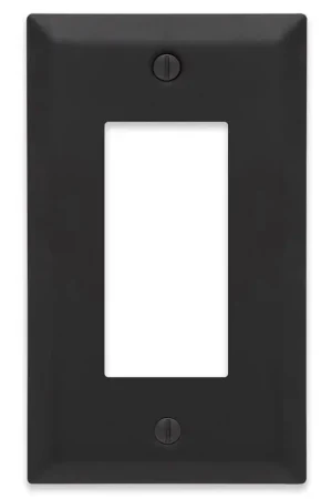 Amerelle Century Matte Black 1 gang Stamped Steel Decorator Wall Plate 1 pk Secure Checkout