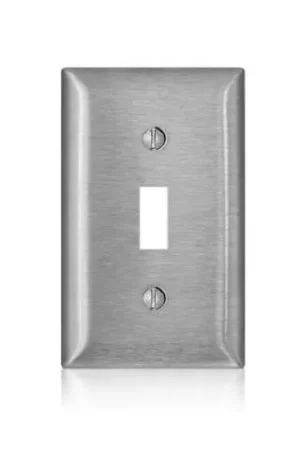 Budget Leviton C-Series Satin Silver 1 gang Stainless Steel Toggle Wall Plate 1 pk