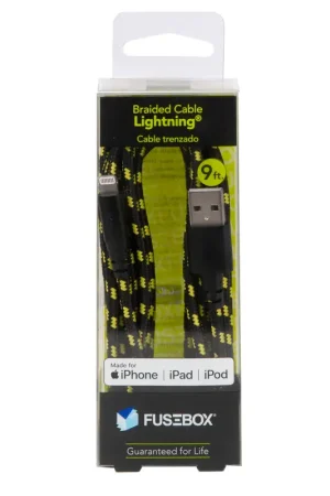 Fusebox Lightning to USB Cable 9 ft. Black Low Price