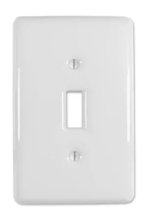Amerelle Metro White 1 gang Stamped Steel Toggle Wall Plate 1 pk Crafted