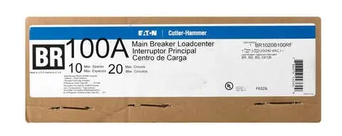 Eaton Cutler-Hammer 100 amps 240 V 10 space 20 circuits Flush Mount Main Breaker Load Center Get Yours