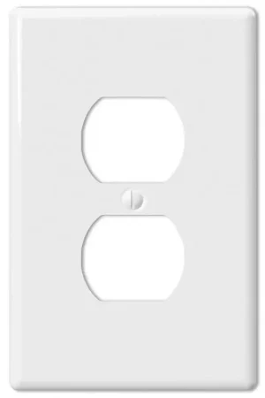 Seasonal Sale Amerelle Metro White 1 gang Ceramic Duplex Wall Plate 1 pk