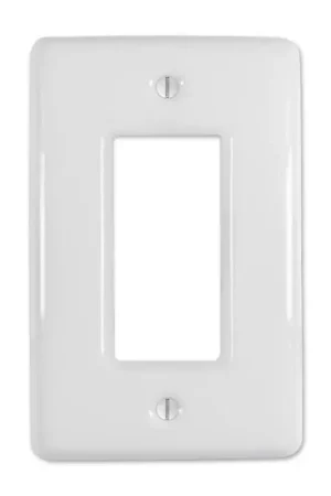 Exclusive Offer Amerelle Metro White 1 gang Ceramic Decorator Wall Plate 1 pk