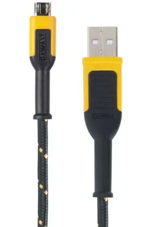 DeWalt Micro to USB Cable 10 ft. Black/Yellow Buy Direct