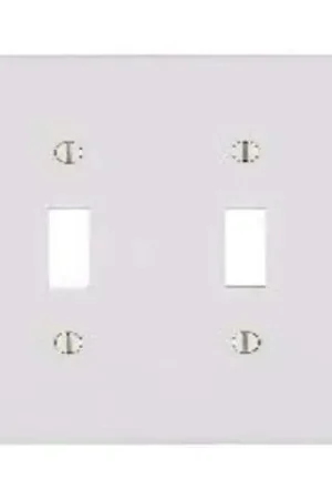 Buy Direct Leviton Antimicrobial Powder Coated White 2 gang Thermoset Plastic Toggle Wall Plate 1 pk