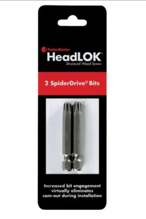 Fresh Stock FastenMaster HeadLok Spider 2 in. L Driver Bit Steel 2 pc
