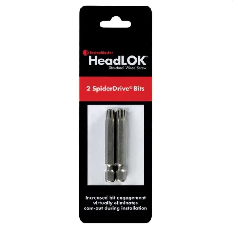 Fresh Stock FastenMaster HeadLok Spider 2 in. L Driver Bit Steel 2 pc