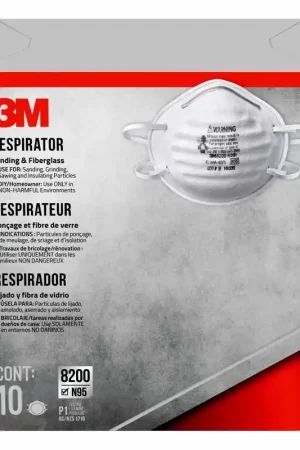 3M N95 Sanding and Fiberglass Respirator White 10 pc Sale