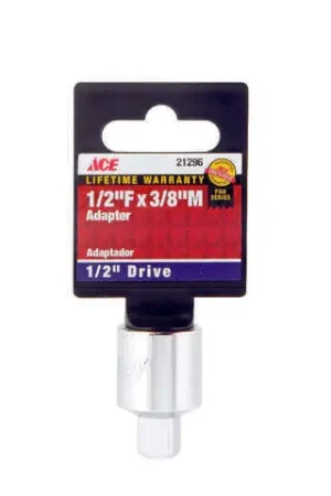 Ace 1/2 in. drive SAE 1/2 in. F X 3/8 in. M Socket Adapter 1 pc Popular