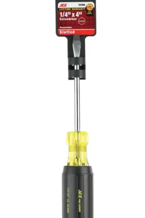 Ace 1/4 in. X 4 in. L Slotted Screwdriver 1 pc, Pack of 3 Shop Now