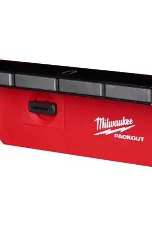 Bargain Milwaukee PACKOUT SHOP STORAGE Garage Organizer Magnetic Power Tool Holder Black/Red