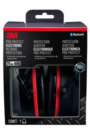 3M 25 dB Professional Hearing Protectors Black 1 pk Brand New