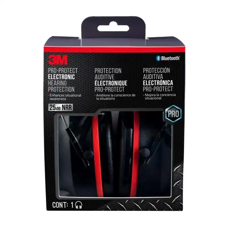 3M 25 dB Professional Hearing Protectors Black 1 pk Brand New