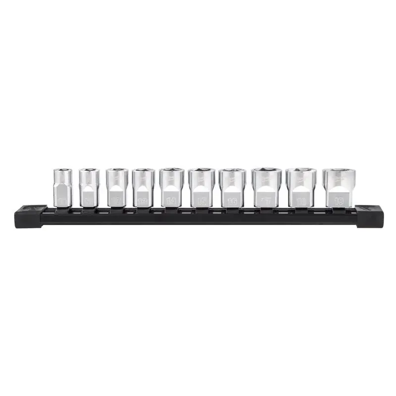 Crafted Milwaukee 3/8 in. drive Metric 6 Point Mechanics Socket Set 10 pc
