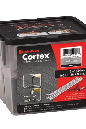 FastenMaster Cortex No. 10 Sizes X 2-1/2 in. L Rainer Torx Ttap Button Head Hidden Deck Fastener 224 Bargain
