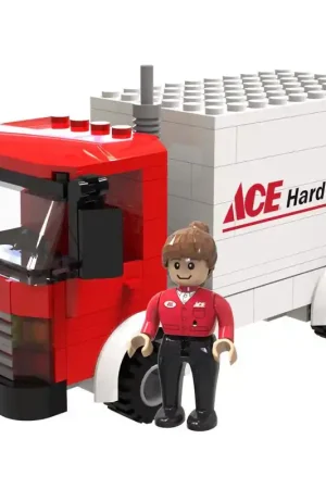 Limited Offer Ace Block Cargo Truck Red/White 117 pc