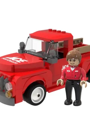 Ace Block Vintage Pickup Truck Red 80 pc Special Offer