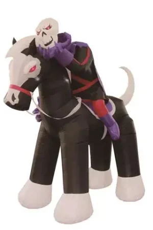 Celebrations 6 ft. Prelit Night Rider Skull Inflatable Cheap
