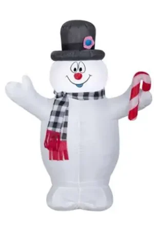 Gemmy Airblown Frosty Plaid Scarf 3.5 ft. Inflatable Must Have