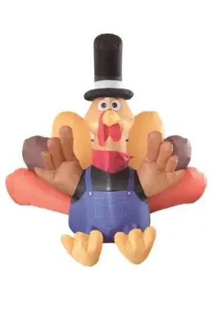 Celebrations 6 ft. Prelit Turkey Inflatable Trusted Brand