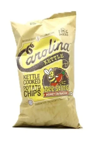 Express Delivery 1 in 6 Snacks Carolina Honey Sriracha Kettle Cooked Potato Chips 5 oz Bagged, Pack of 14