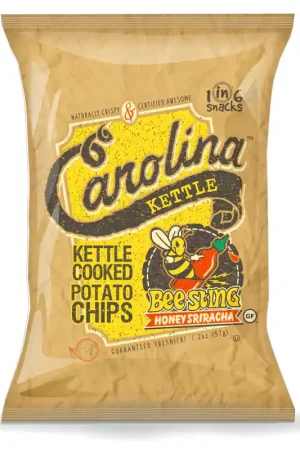 While Supplies Last 1 in 6 Snacks Carolina Honey Sriracha Kettle Cooked Potato Chips 2 oz Bagged, Pack of 20