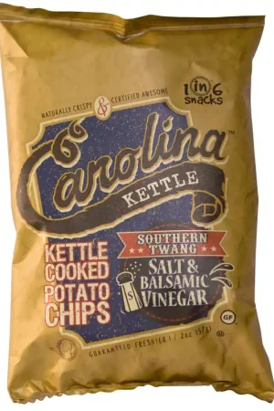 Order Now 1 in 6 Snacks Carolina Salt & Balsamic Vinegar Potato Chips 2 oz Bagged, Pack of 20