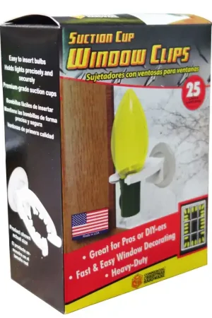 Adams Suction Cup Window Clips 25 pk Authentic